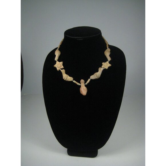 Vintage Clay Bird Fetish Beaded Necklace 19 Strand Jewelry Handmade Earthy - Picture 6 of 10